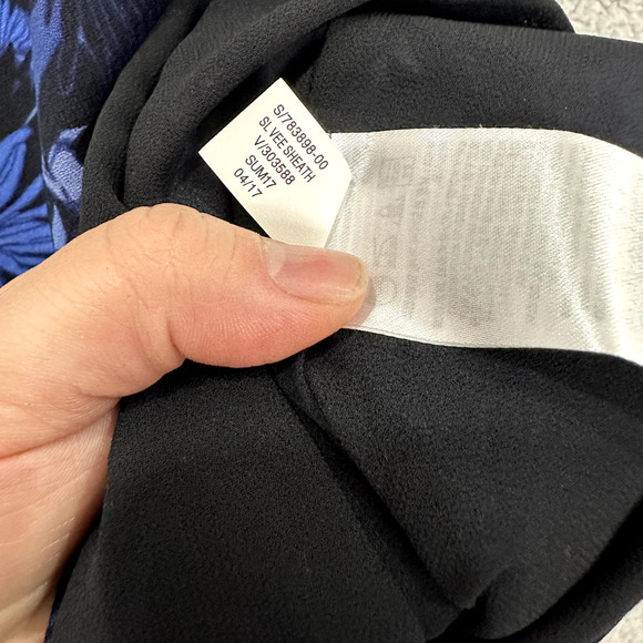 Banana Republic Sheath Dress Womens 8 Blue Floral Sleeveless V Neck Resort Boho - Picture 6 of 7